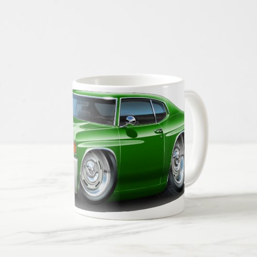 Chevelle grünes Auto 1971-72 Kaffeetasse (VorderseiteRechts)