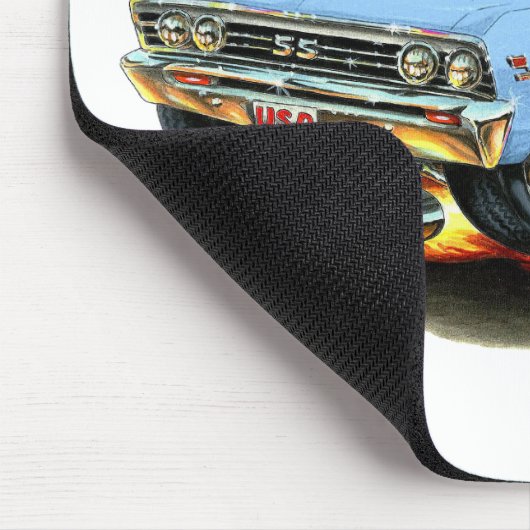 Chevelle hellblaues Auto 1967 Mousepad (Ecke)