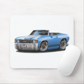 Chevelle lt 1971-72 Blau-Weiß Convertible Mousepad (Mit Mouse)
