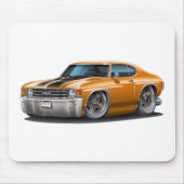 Chevelle Orange-Schwarzes Auto 1971-72 Mousepad (Vorne)