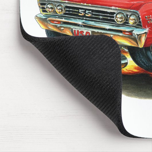 Chevelle Rot-Auto 1967 Mousepad (Ecke)
