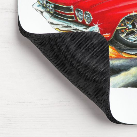 Chevelle Rot-Auto 1970 Mousepad (Ecke)