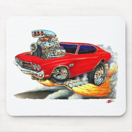 Chevelle Rot-Auto 1970 Mousepad (Vorne)