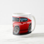 Chevelle Rot-Schwarzes Auto 1971-72 Kaffeetasse (VorderseiteRechts)