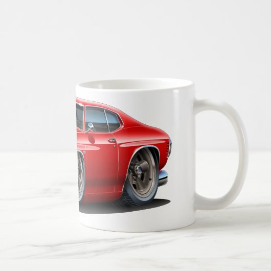 Chevelle Rot-Schwarzes Auto 1971-72 Kaffeetasse (Rechts)