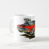 Chevelle Rot-Schwarzes Spitzenauto 1968-69 Kaffeetasse (Vorderseite Links)