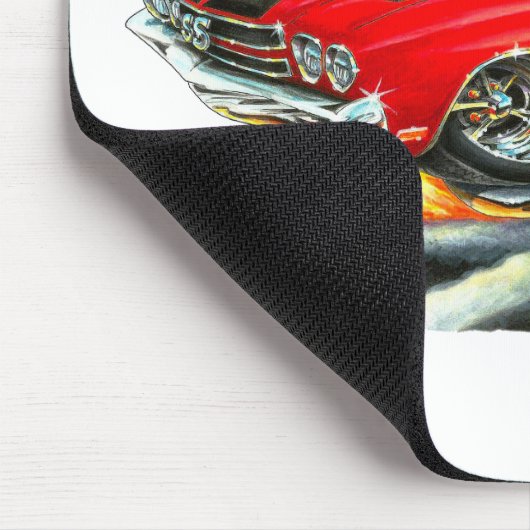 Chevelle Rot-Schwarzes Spitzenauto 1970 Mousepad (Ecke)