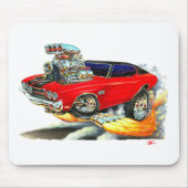 Chevelle Rot-Schwarzes Spitzenauto 1970 Mousepad (Vorne)