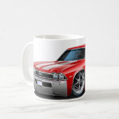 Chevelle rotes weißes Auto 1968 Kaffeetasse (Vorderseite Links)