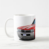Chevelle rotes weißes Auto 1968 Kaffeetasse (Links)