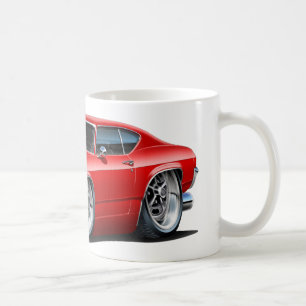 Chevelle rotes weißes Auto 1968 Kaffeetasse