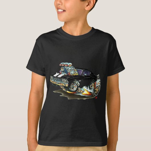 Chevelle Schwarz-weißes Auto 1968-69 T-Shirt (Vorderseite)