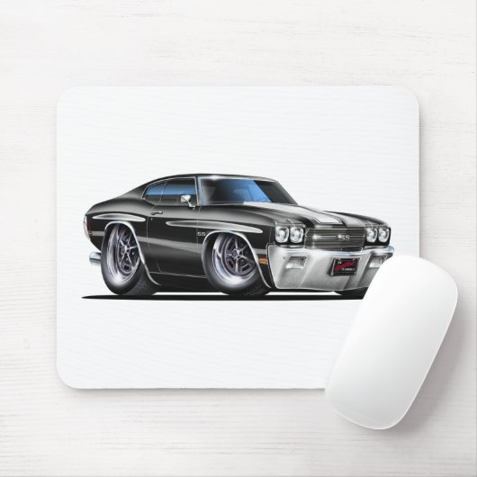 Chevelle Schwarz-weißes Auto 1970 Mousepad (Mit Mouse)