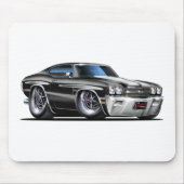 Chevelle Schwarz-weißes Auto 1970 Mousepad (Vorne)