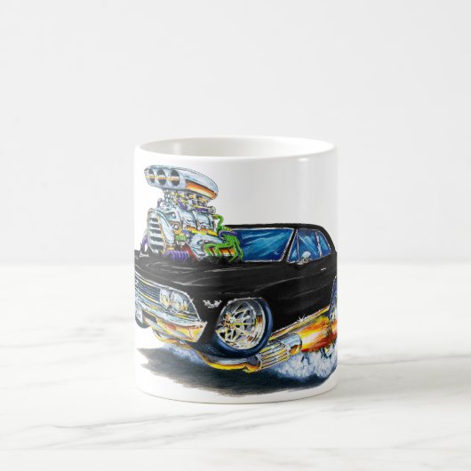 Chevelle schwarzes Auto 1966 Kaffeetasse (Mittel)