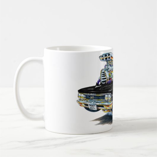 Chevelle schwarzes Auto 1966 Kaffeetasse (Links)