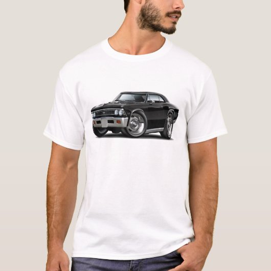 Chevelle schwarzes Auto 1966 T-Shirt (Vorderseite)