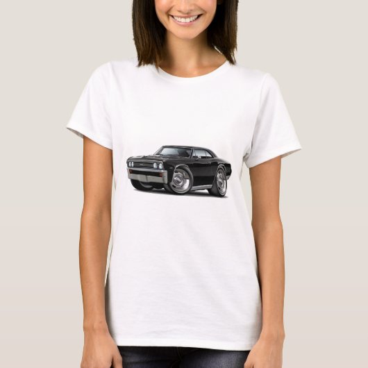 Chevelle schwarzes Auto 1967 T-Shirt (Vorderseite)