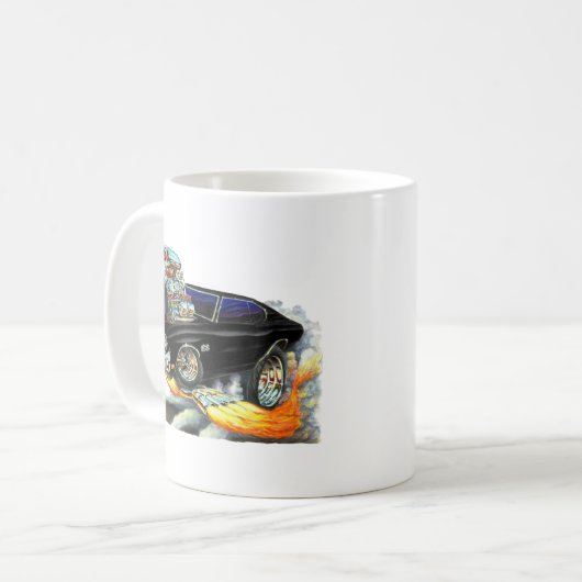 Chevelle schwarzes Auto 1970 Kaffeetasse (Vorderseite Links)
