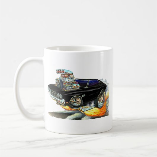 Chevelle schwarzes Auto 1970 Kaffeetasse (Links)