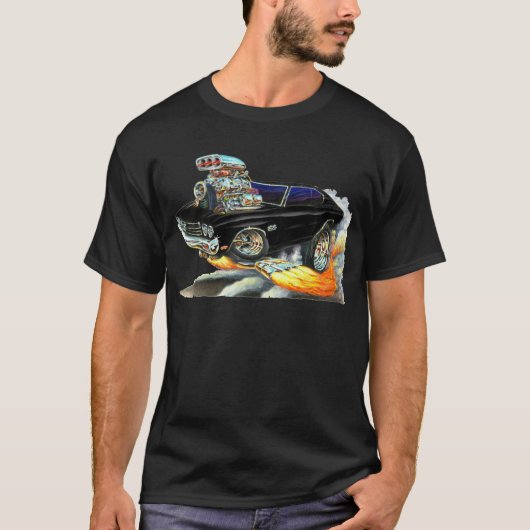 Chevelle schwarzes Auto 1970 T-Shirt (Vorderseite)
