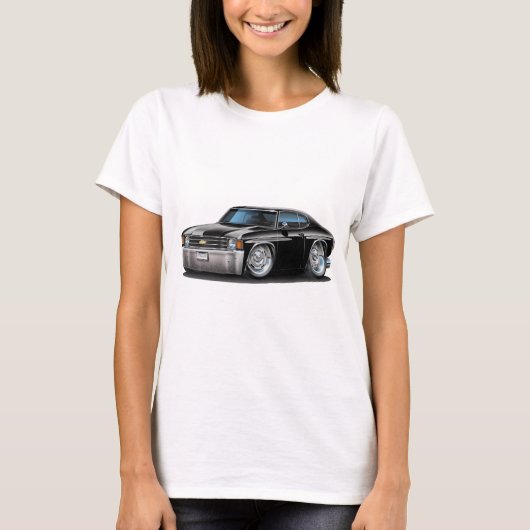 Chevelle schwarzes Auto 1971-72 T-Shirt (Vorderseite)