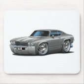 Chevelle Silber-Weißes Auto 1969 Mousepad (Vorne)
