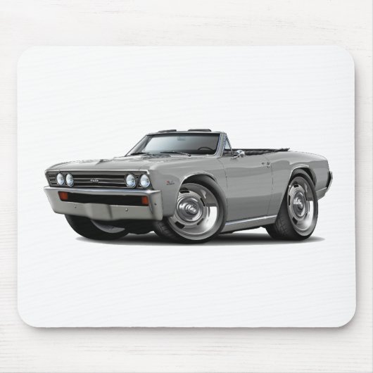 Chevelle silbernes Kabriolett 1967 Mousepad (Vorne)