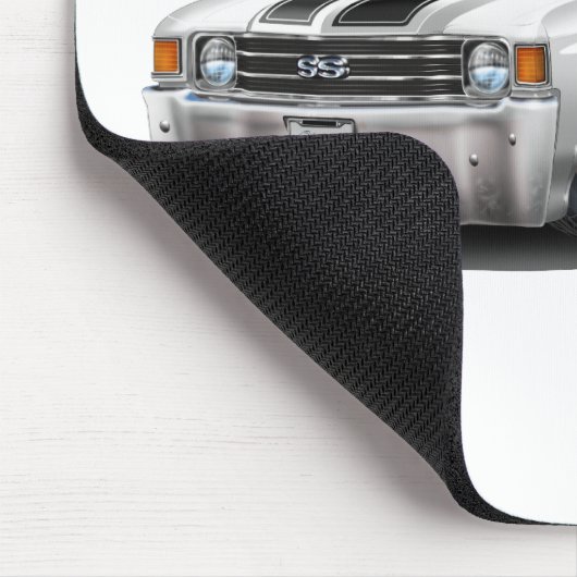 Chevelle Weiß-Schwarzes Auto 1971-72 Mousepad (Ecke)