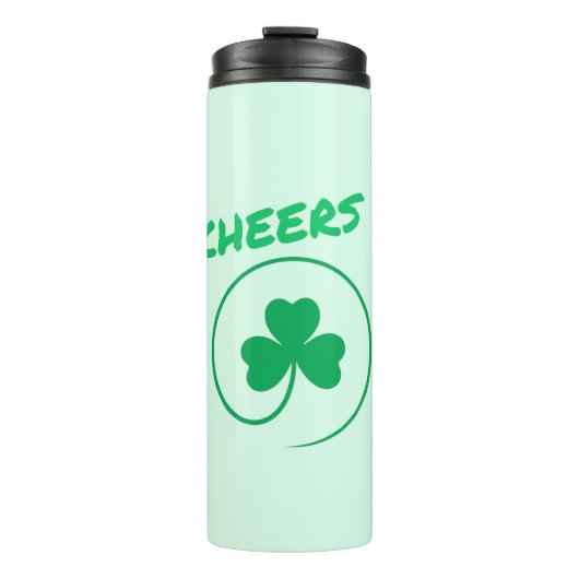 Chever, Clover, Kleeblatt, Irish Green, St Patrick Thermosbecher (Vorderseite)