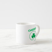 Chever Clover Kleeblatt Irish Green St Patricks Da Espressotasse (Vorderseite Rechts)