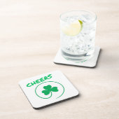 Chever Clover Kleeblatt Irish Green St Patricks Da Getränkeuntersetzer (Rechte Seite)