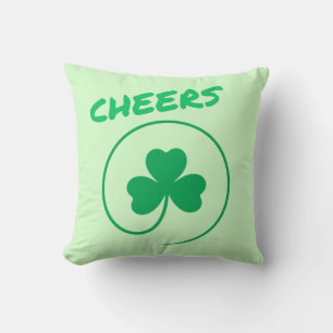 Chever Clover Kleeblatt Irish Green St Patricks Da Kissen