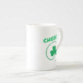 Chever Clover Kleeblatt Irish Green St Patricks Da Porzellantasse (Vorderseite Rechts)