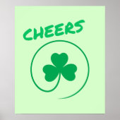 Chever Clover Kleeblatt Irish Green St Patricks Da Poster (Vorne)