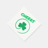 Chever Clover Kleeblatt Irish Green St Patricks Da Serviette (Ecke)