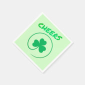 Chever Clover Kleeblatt Irish Green St Patricks Da Serviette (Ecke)