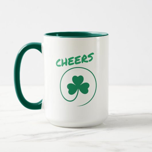 Chever Clover Kleeblatt Irish Green St Patricks Da Tasse (Links)