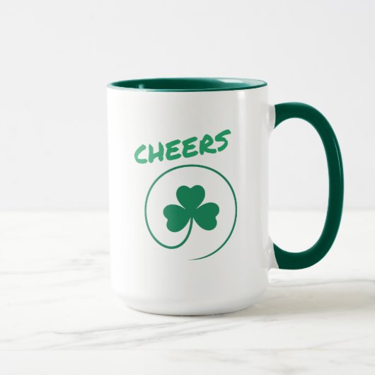 Chever Clover Kleeblatt Irish Green St Patricks Da Tasse (Rechts)