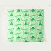 Chever Clover Kleeblatt Irish Green St Patricks Da Wandteppich (Vorderseite (Horizontal))