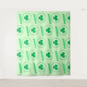 Chever Clover Kleeblatt Irish Green St Patricks Da Wandteppich (Vorderseite)