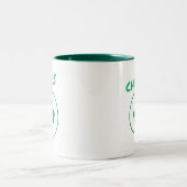 Chever Clover Kleeblatt Irish Green St Patricks Da Zweifarbige Tasse (Mittel)