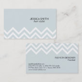 Cheveron Muster hellgrauer Hintergrund Visitenkarte (Vorne/Hinten)