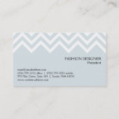 Cheveron Muster hellgrauer Hintergrund Visitenkarte (Rückseite)