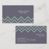 Cheveron Muster Old Lavender Hintergrund Visitenkarte (Vorne/Hinten)