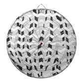 Cheveron Tiger Black and White Print Dartscheibe (vorne)