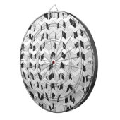 Cheveron Tiger Black and White Print Dartscheibe (Vorderseite rechts)