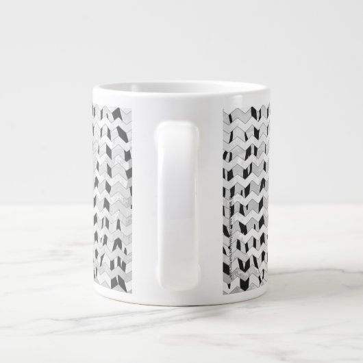Cheveron Tiger Black and White Print Jumbo-Tasse (Rückseite)