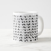 Cheveron Tiger Black and White Print Jumbo-Tasse (Vorderseite Rechts)