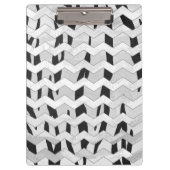 Cheveron Tiger Black and White Print Klemmbrett (Vorderseite)